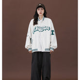 Unisex Jacket Retro Baseball Uniform Jacket Men's and Women's Loose Embroidered Jacket